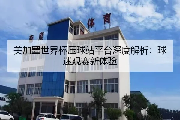 美加墨世界杯压球站平台深度解析：球迷观赛新体验